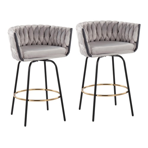 Braided Renee Fixed-height Counter Stool - Set Of 2